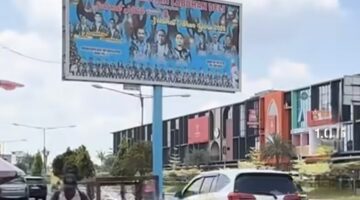 Billboard Simpang Jalan Kapten Sumarsono /Jalan Veteran Desa Helvetia Dapat Apresiasi Warga, Jadi Penanda Jalan Sekaligus Percantik Lingkungan